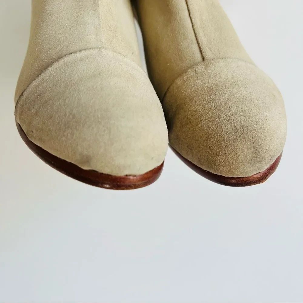 Rag & Bone Margot Leather Ankle Boots in Champagne Size 39.5